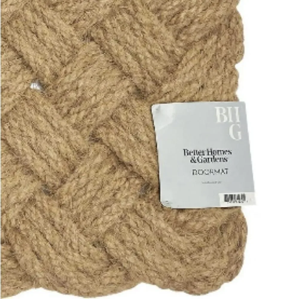 Better Homes and Gardens Natural Roped Knot Design Coir Door Mat